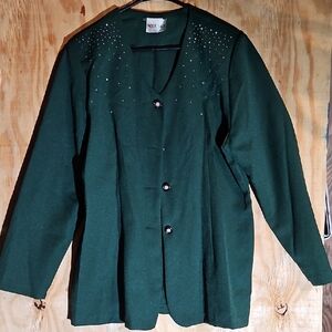 Chic Forest Green Women's Blazer